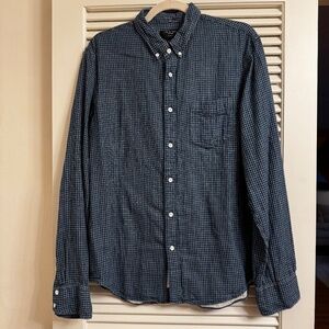 Mens Rag and Bone double face shirt.  Navy. Size XL